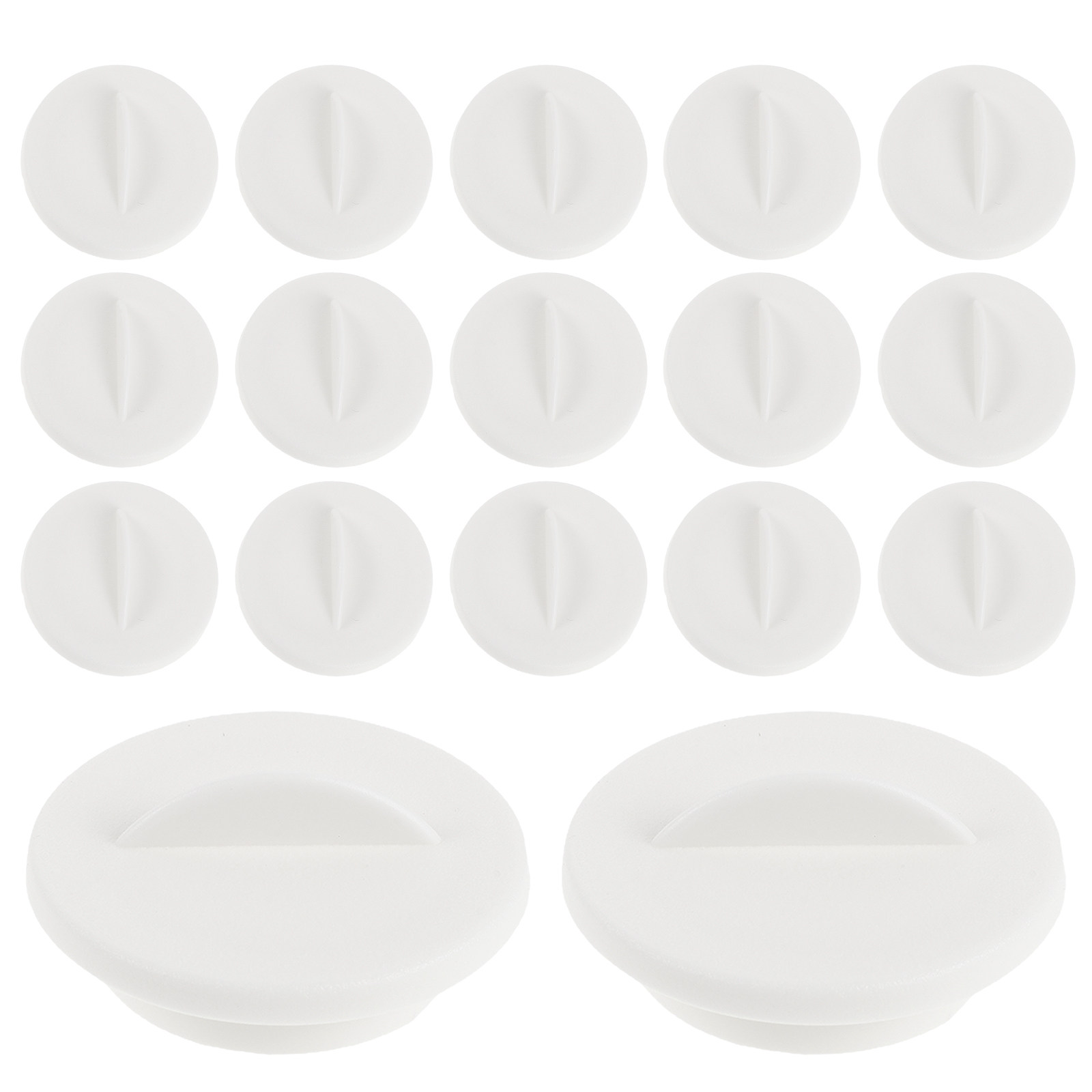 Hydroponic Kit - 24Pcs Tutup Lubang Hidroponik Bulat Putih