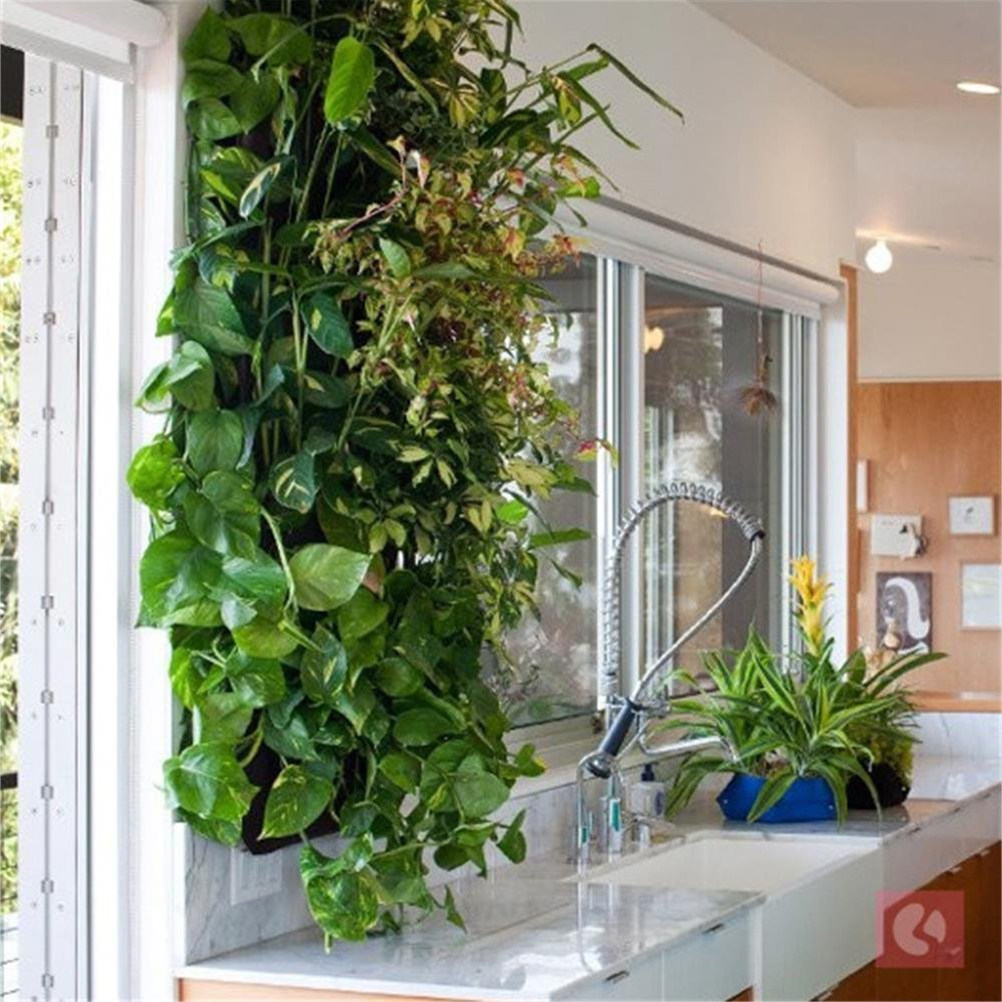 Indoor Herb Garden - 1Pcs Tas Tanam Vertikal Gantung Dinding