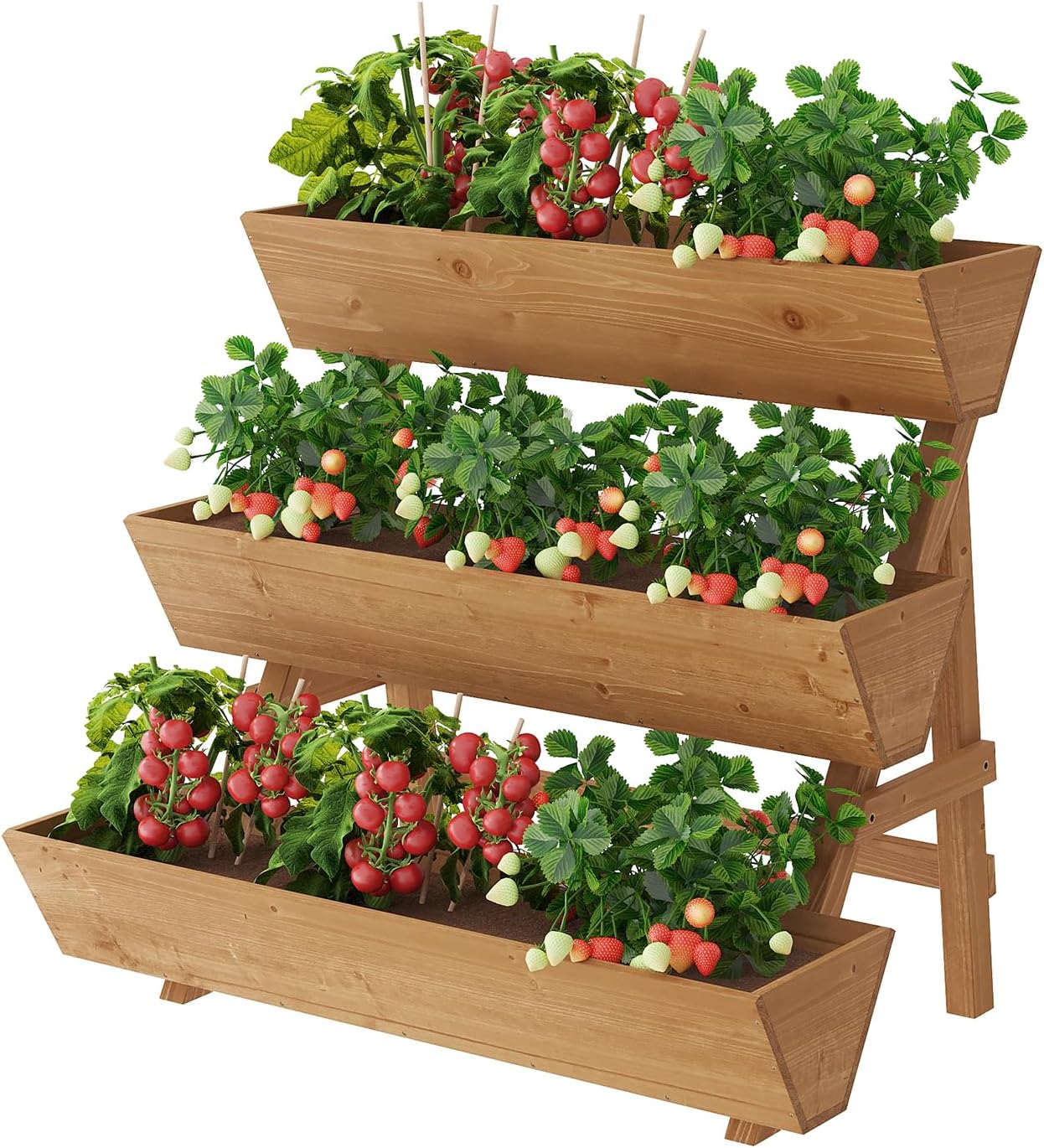 Raised Garden Bed - Kebun Vertikal 3 Tingkat dengan Kaki,