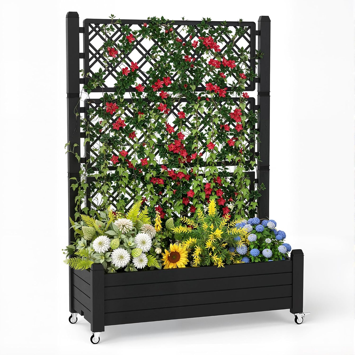 Self Watering Planter - Kotak Tanam Bertingkat dengan Teralis, Kotak