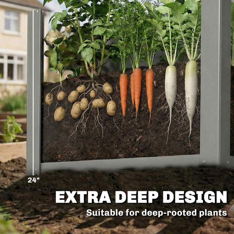 Kotak Tanam Galvanis Outsunny  - Raised Garden Bed ulasan dan harga