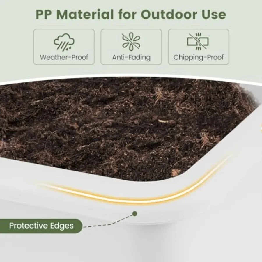 Set 2 Pot Tanaman Tinggi untuk - Self Watering Planter ulasan dan harga