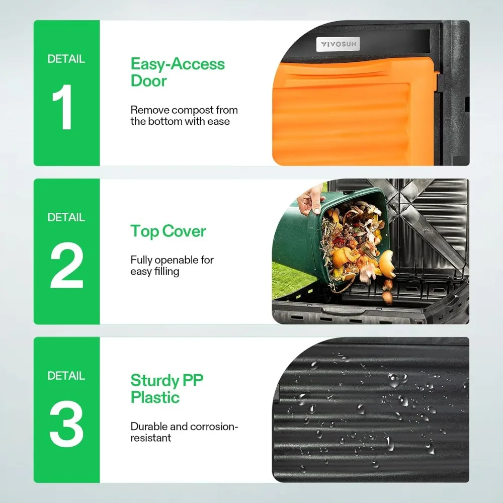Tempat Kompos Luar Ruangan Kap - Compost Bin ulasan dan harga