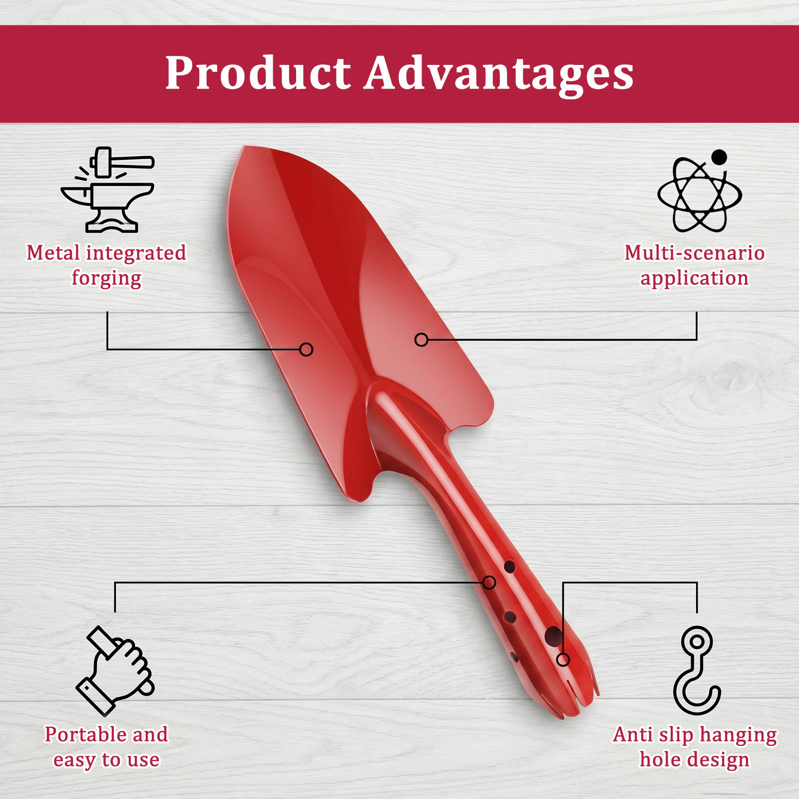 Sekop Taman Logam Tahan Karat  - Trowel Garden Tools ulasan dan harga