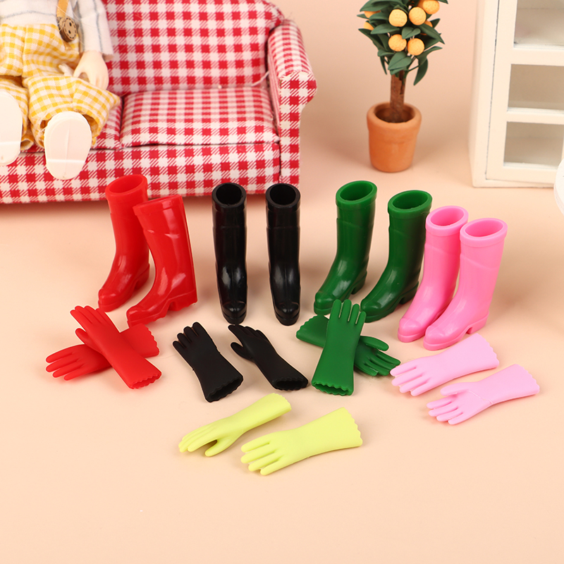1Set 1:12 Sepatu Bot Hujan Min - Garden Gloves ulasan dan harga