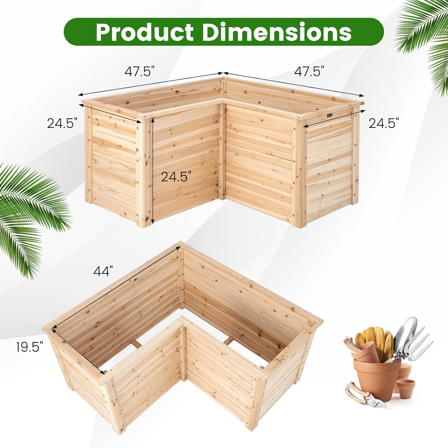 Tempat Tanam Kayu Solid untuk  - Raised Garden Bed ulasan dan harga