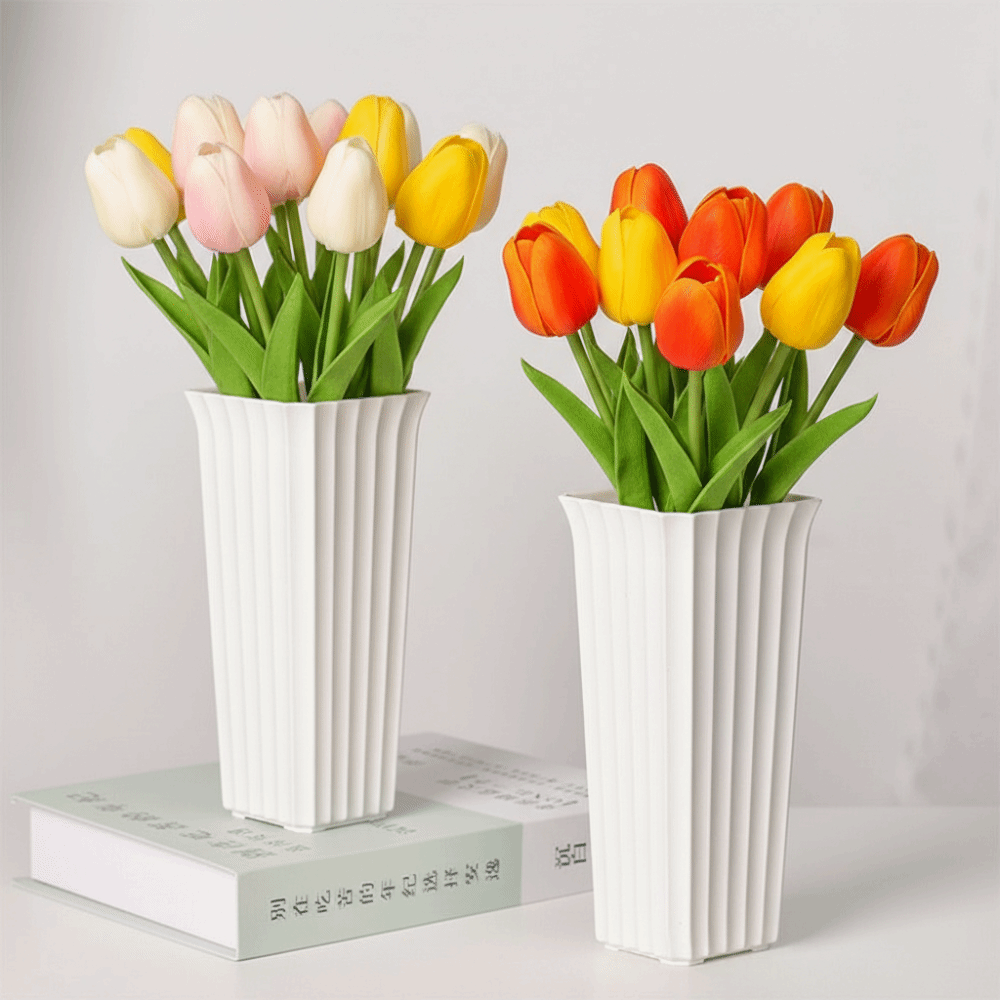 Vas Bunga Hitam Putih Modern P - Vertical Planter ulasan dan harga